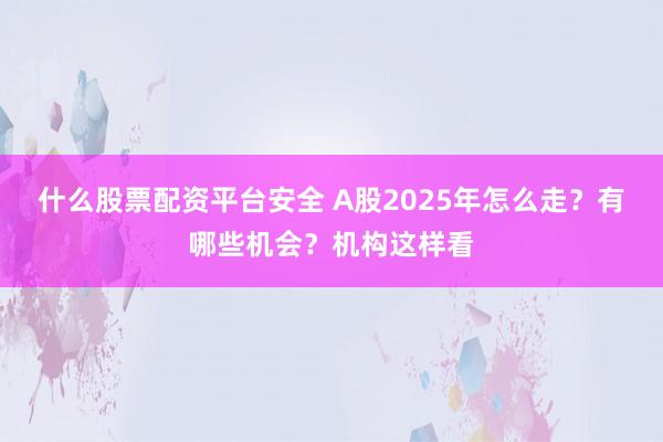 什么股票配资平台安全 A股2025年怎么走？有哪些机会？机构这样看